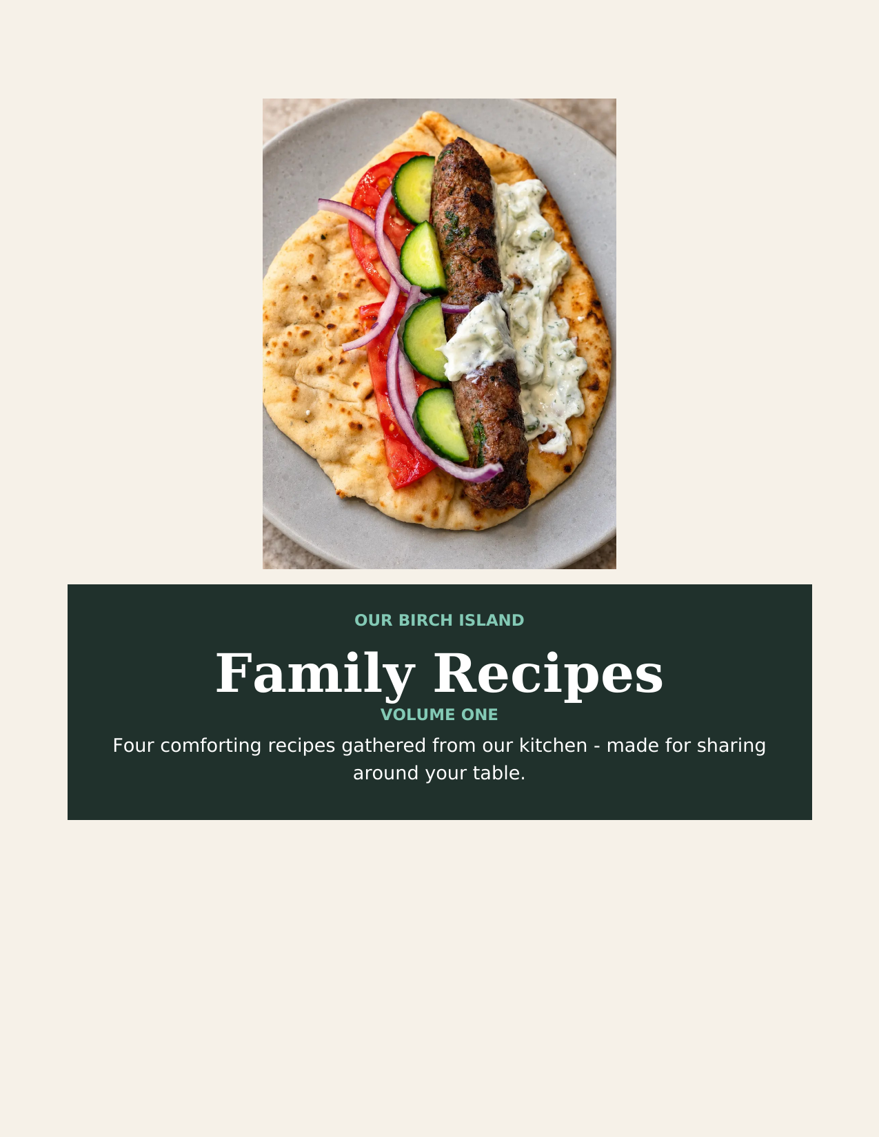 Cover of the free Our Birch Island Family Recipes cookbook