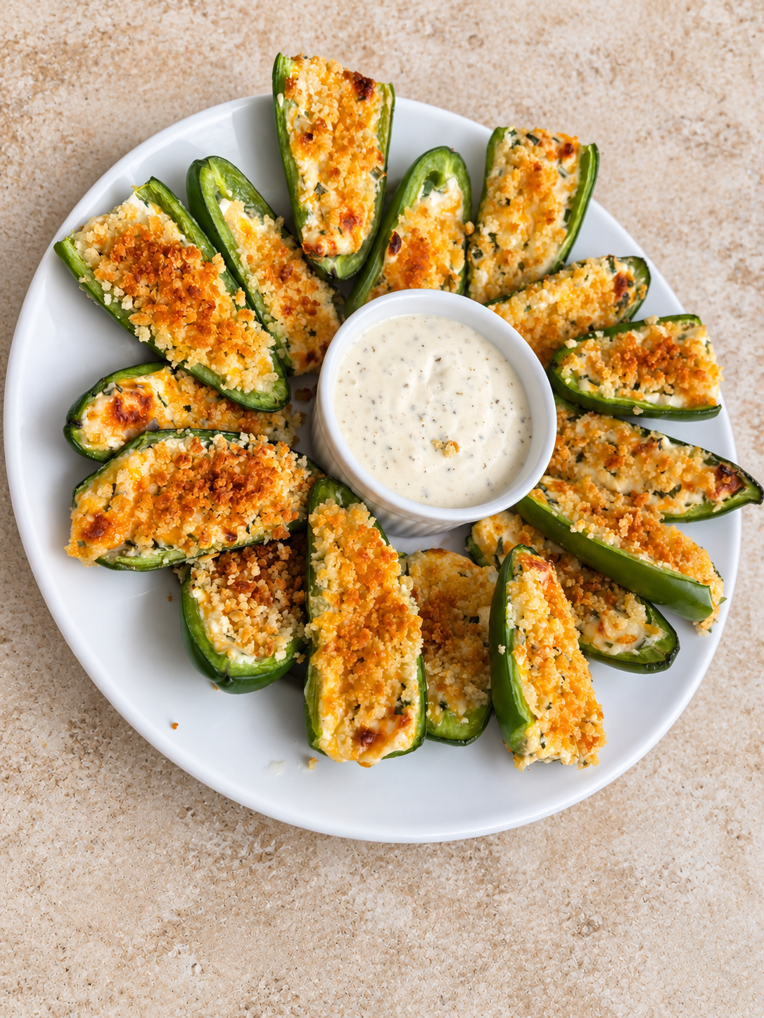 Crispy baked jalapeño poppers