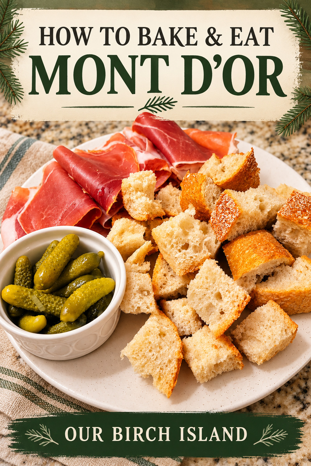 How to Bake and Eat Mont d’Or Cheese Pinterest graphic